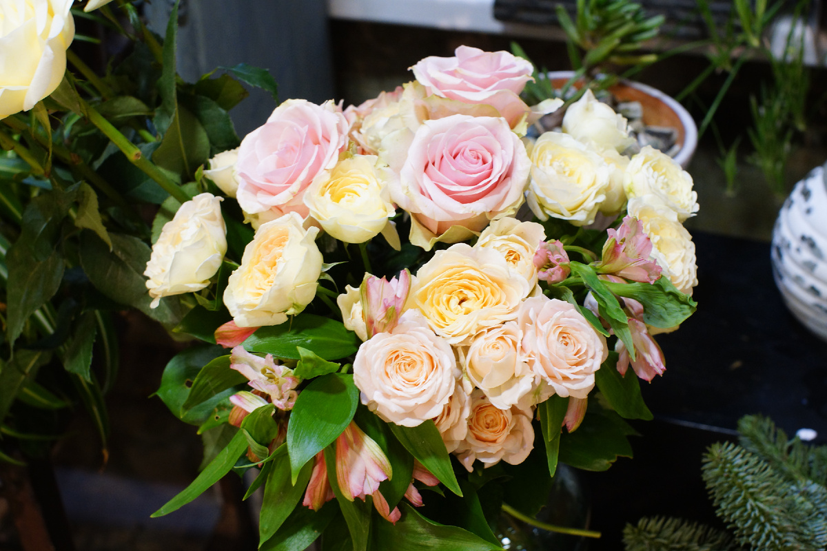 Мой букет, созданный на экзамене