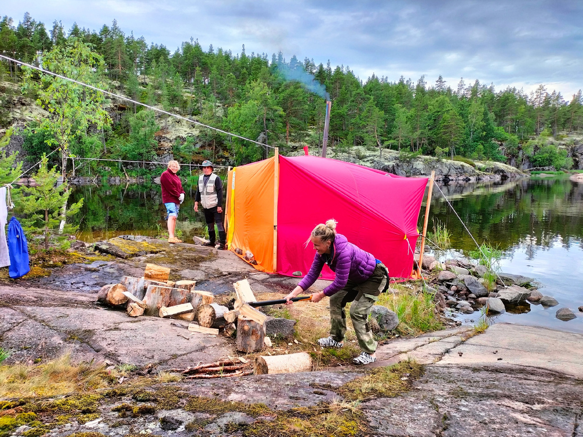 Заготовка дров для печи