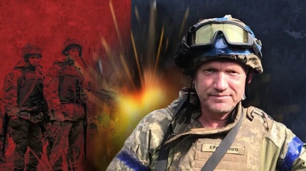 Подполковник Кравченко, который руководил нападением на Курскую область. Коллаж © Life.ru. Фото © Shutterstock / FOTODOM / E.Kryzhanivskyi, © Telegram / КРЫМИНФОРУМz o v