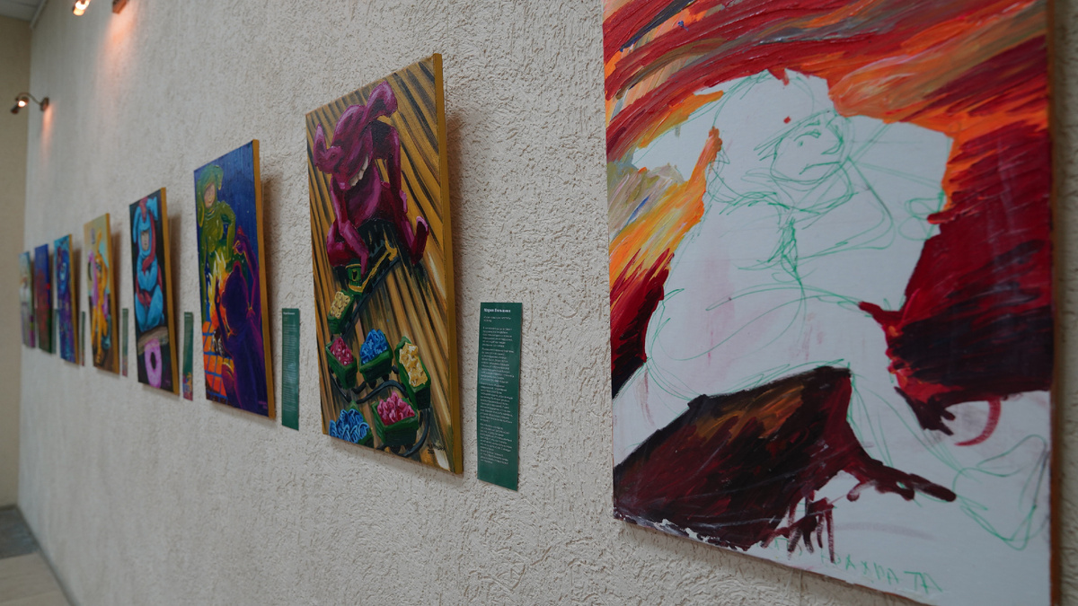 Мария Вяльшина, «Похищение черного квадрата», 2024 год, 50х70 см, холст, акрил