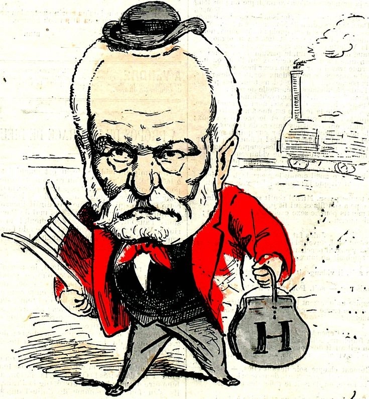 Гюго был величественным даже на карикатурах