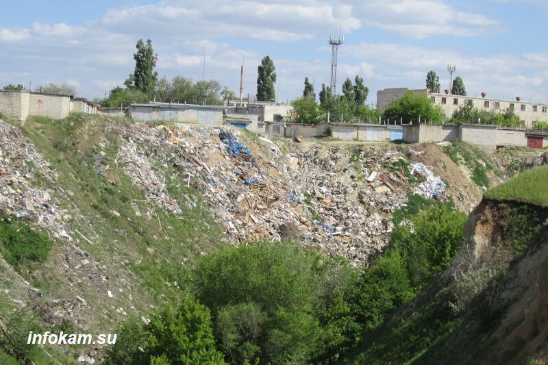    Свалка у вершины оврага Кирпичный (район автостанции)