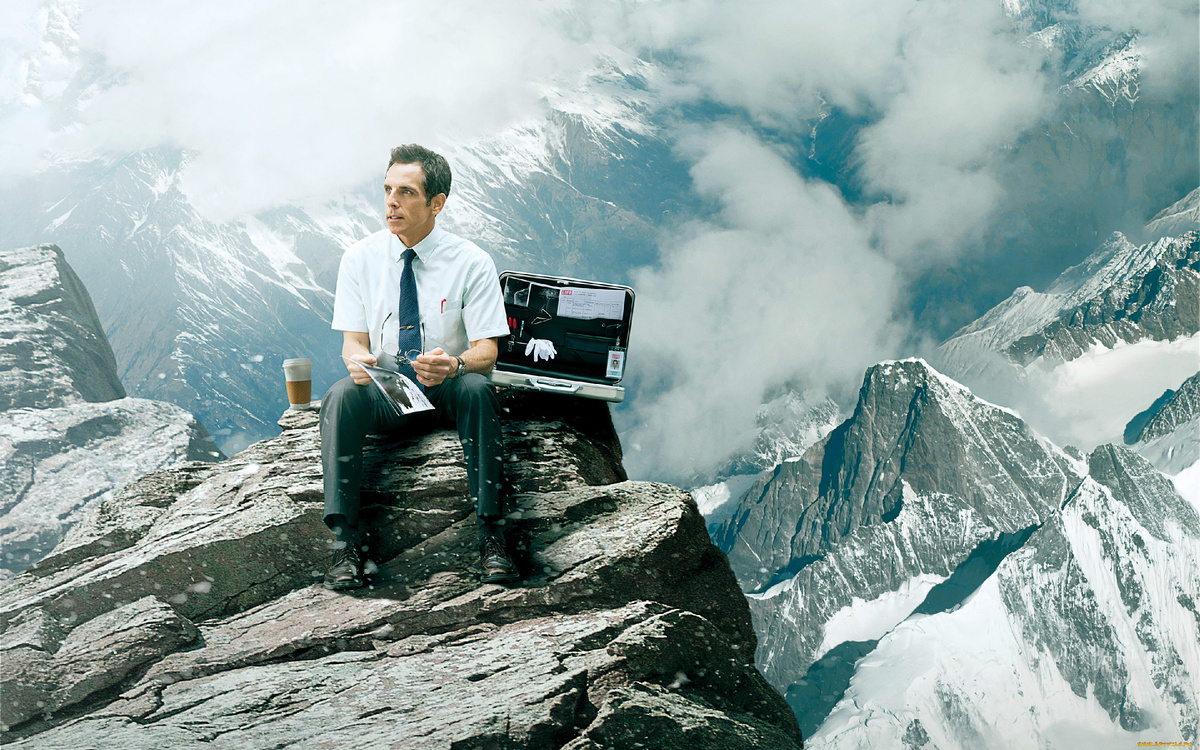  постер из фильмв "Невероятные приключения Уолтера Митти"