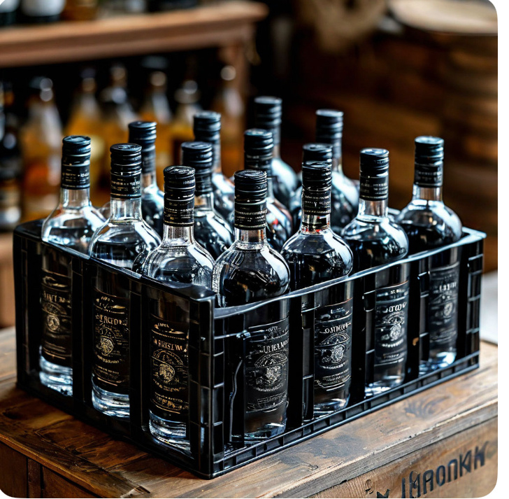 Ящик с этой водкой, видимо, стоял сверху в стопке водочных ящиков и ближе к двери. 