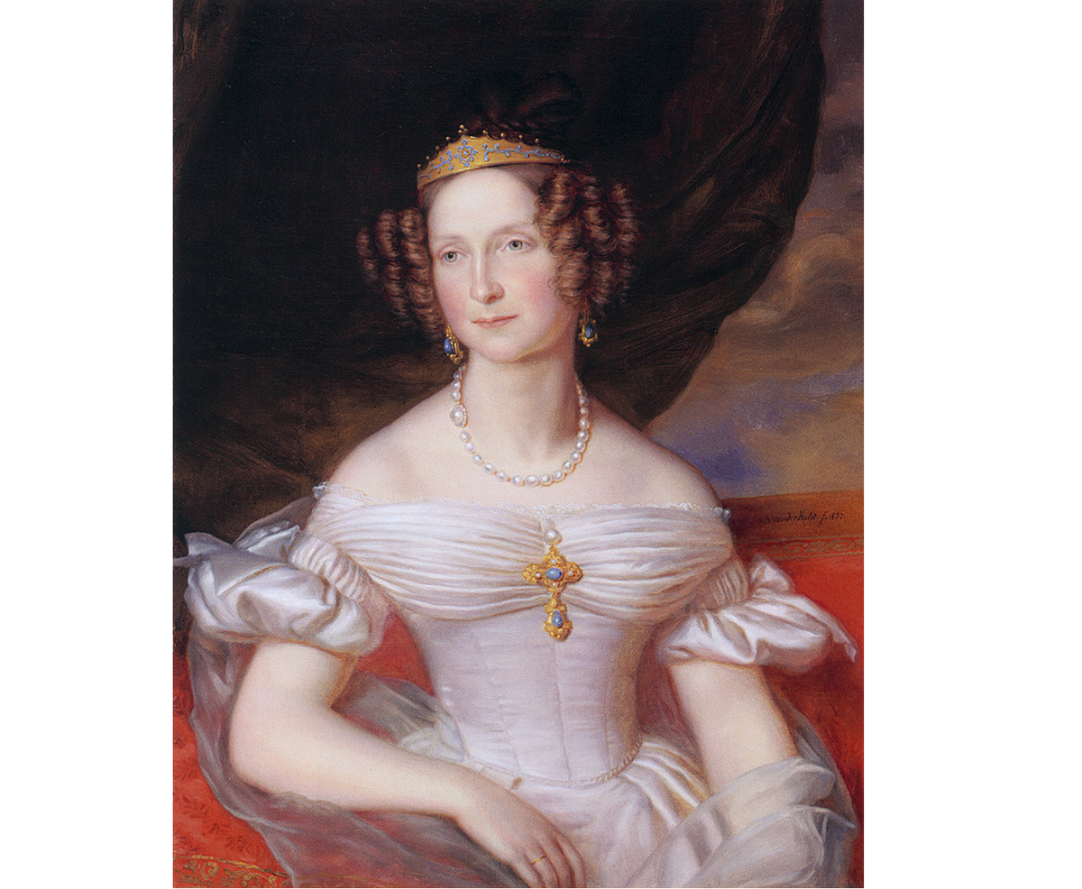 "Портрет Анны Павловны", Жан-Батист ван дер Хюльст , 1837. (с) Из коллекции Фонда дома Оранской д1инастии