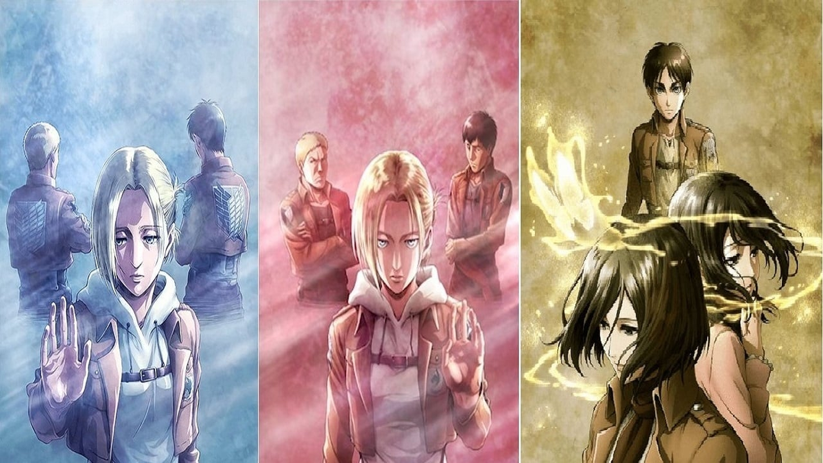 Упёртый из интернета постер мультика «Атака титанов: Потерянные девушки» (OVA, 2017)