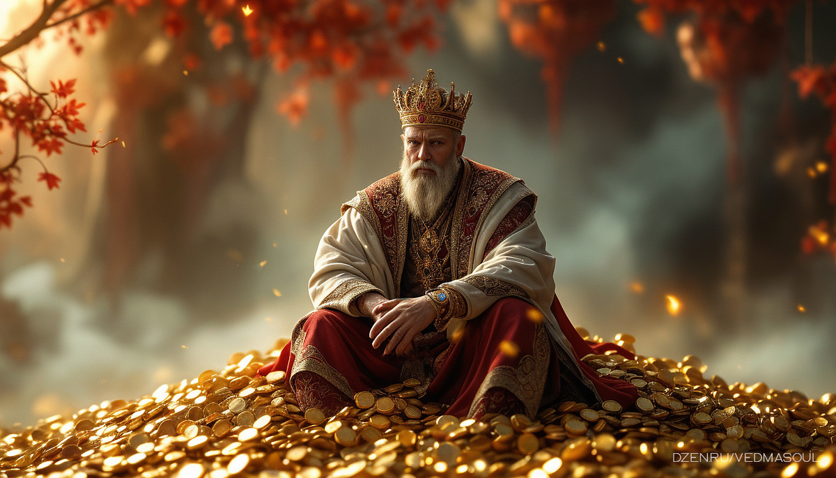 Авторское изображение @vedmasoul. Cгенерировано ИИ. Ритуалы на богатство