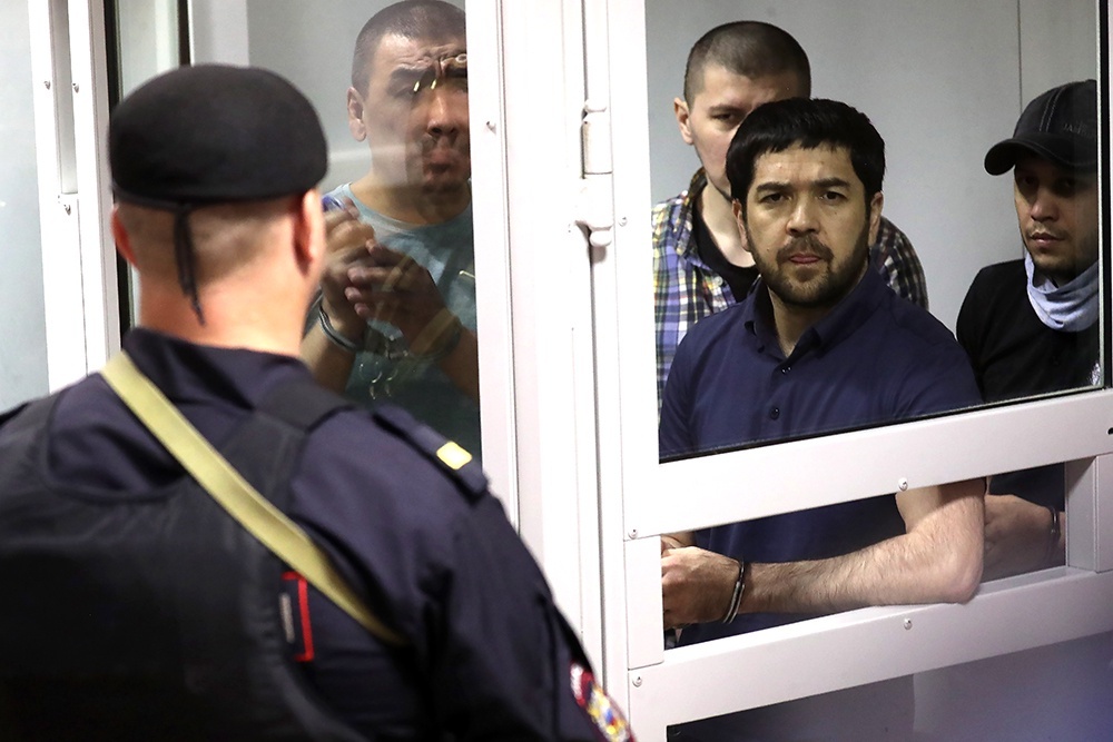    "Банда ГTA" во время оглашения приговора. 9 августа 2018 г. / Фото: Вячеслав Прокофьев / ТАСС