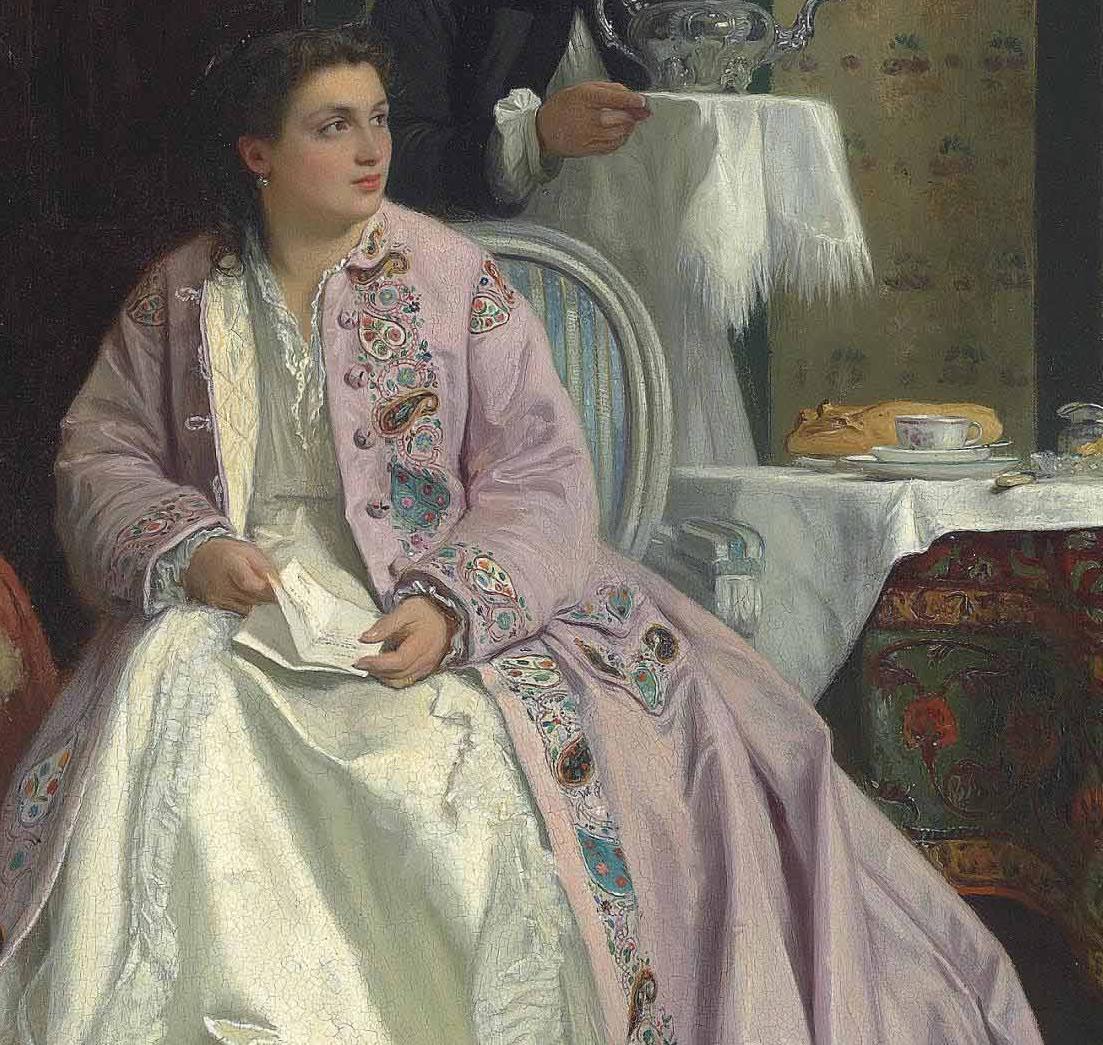 "Новая бонна", Шарль Луи Бонье, 1860-е. (с) Из частной коллекции. Деталь.