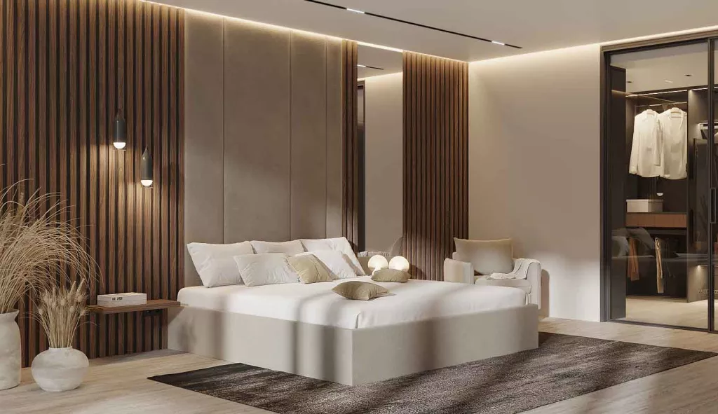 Решение с отдельной гардеробной комнатой
