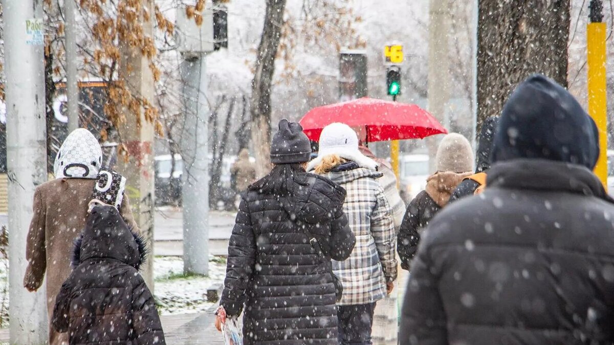 Снег в Алматы