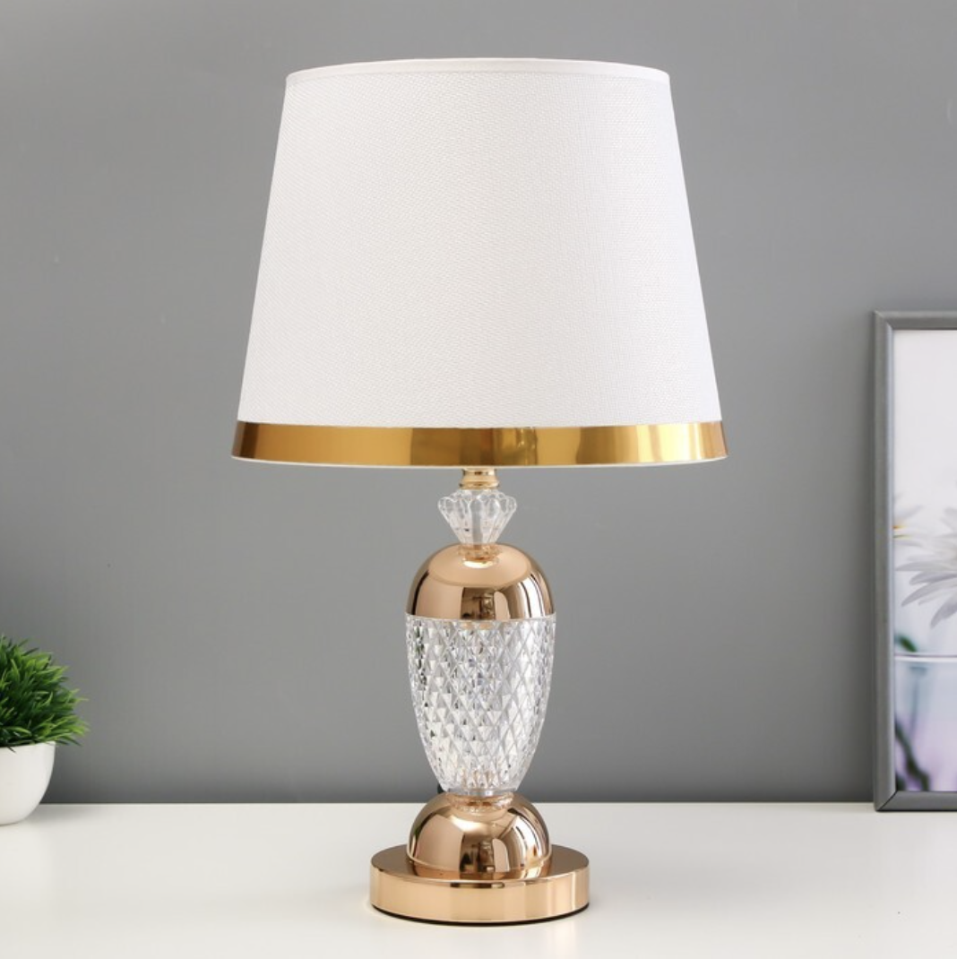 Настольная лампа с подсветкой "Бриллиант", золото