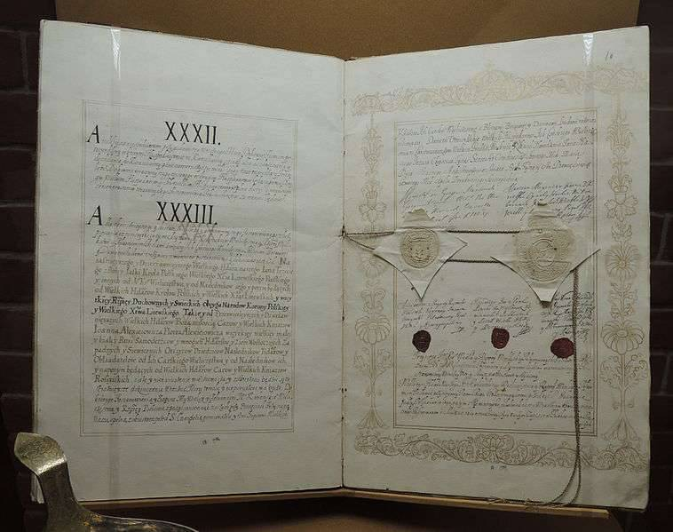 Русский экземпляр договора России и Речи Посполитой о «Вечном мире»