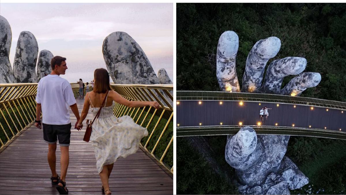 Парк развлечений Ba Na Hills, Дананг, Вьетнам (Золотой мост)