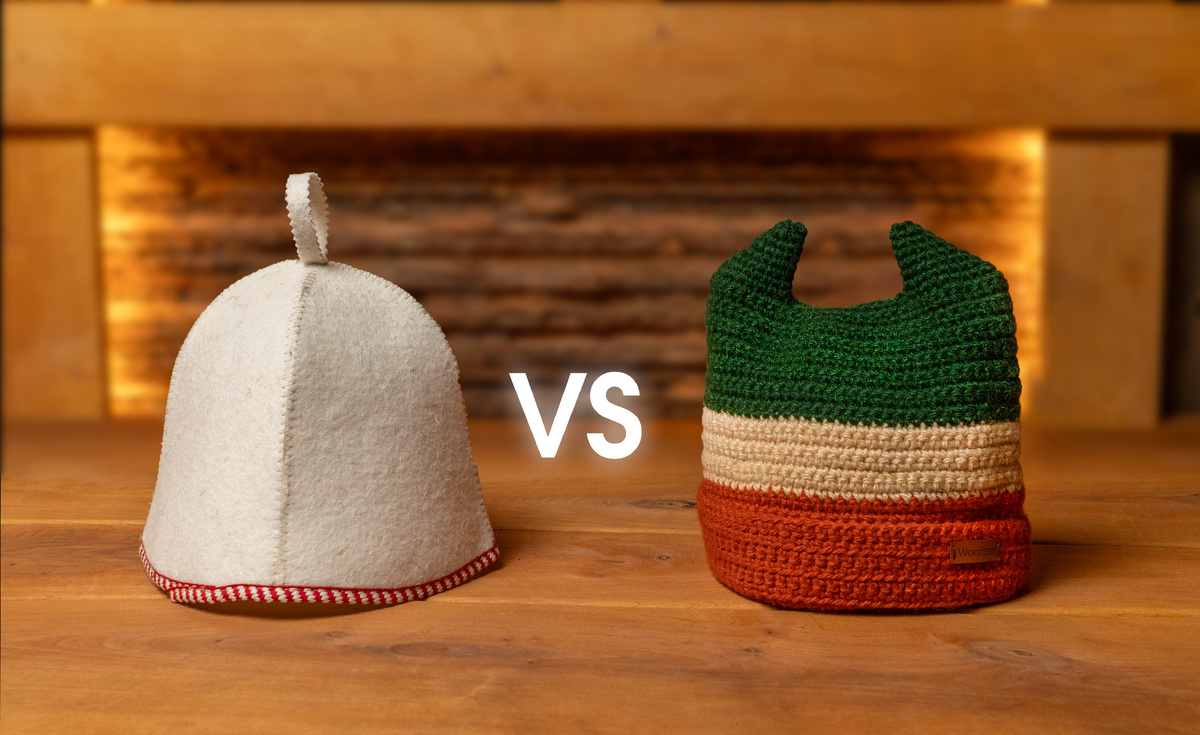 Банные шапки из войлока и акрила