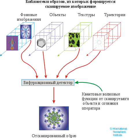 Рис. 1. Механизм формирования изображения в виртуальном сканере.