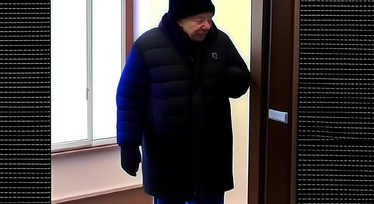 На суд руководитель металлургического комбината приехал в черном пуховике и вязаной шапке.  Фото: Изображение сгенерировано нейросетью Kandinsky 2.2