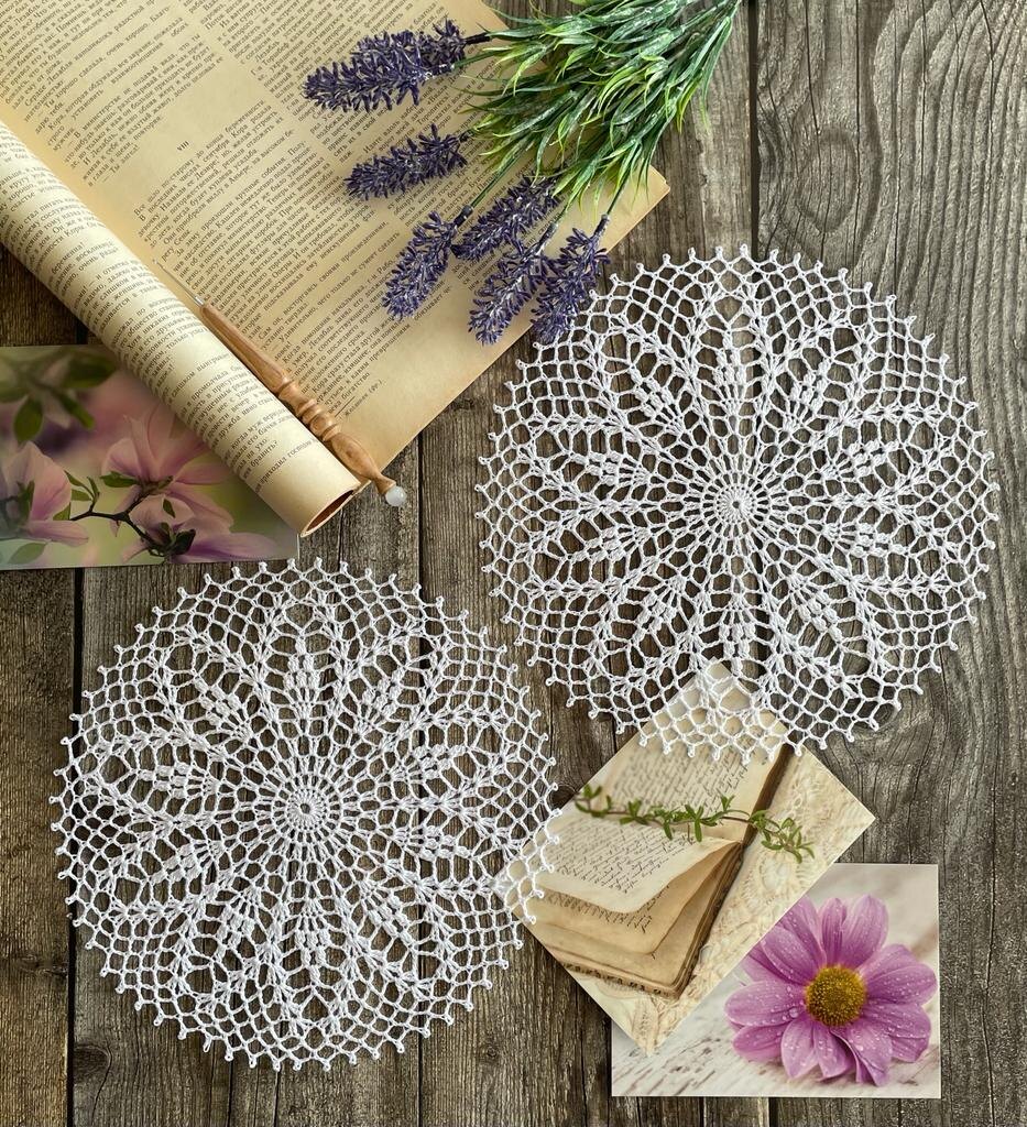 Ажурные салфетки крючком