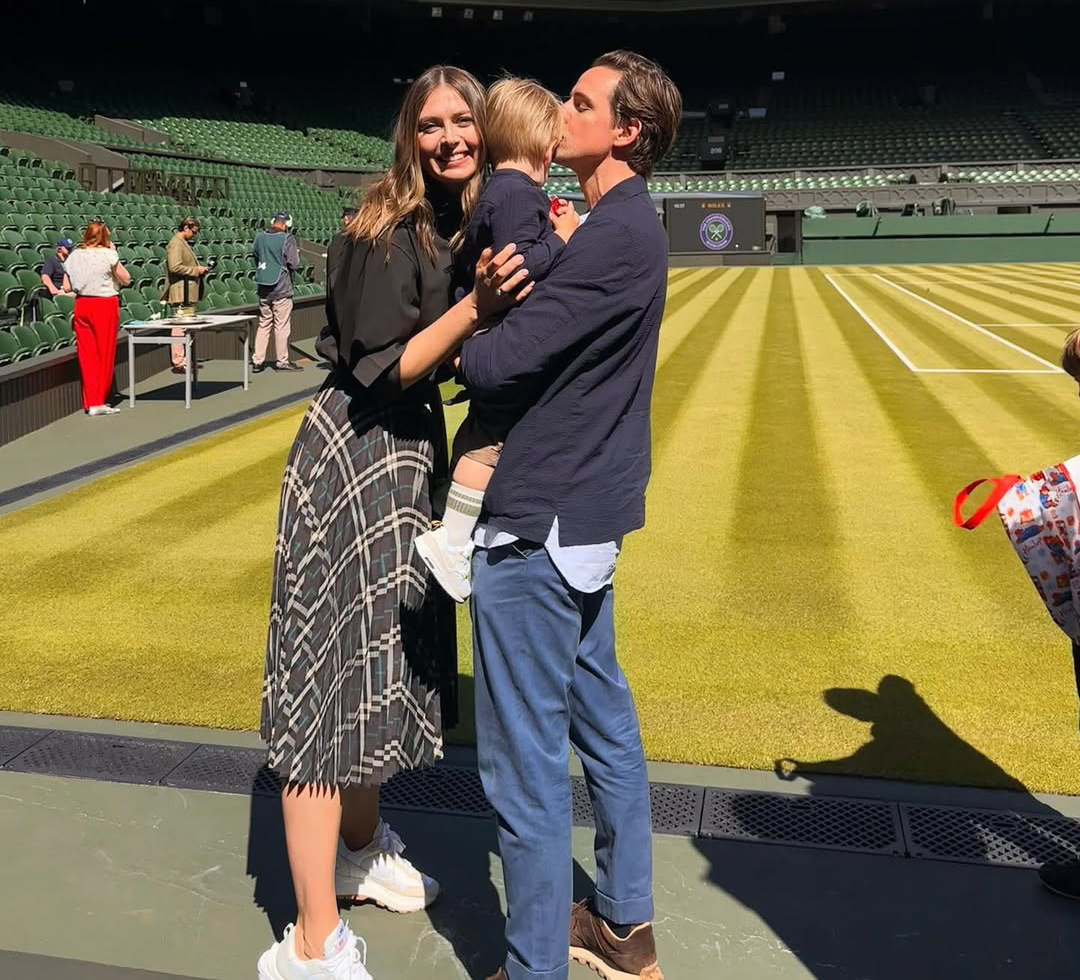 Мария Шарапова и Александр Гилкс с сыном Теодором