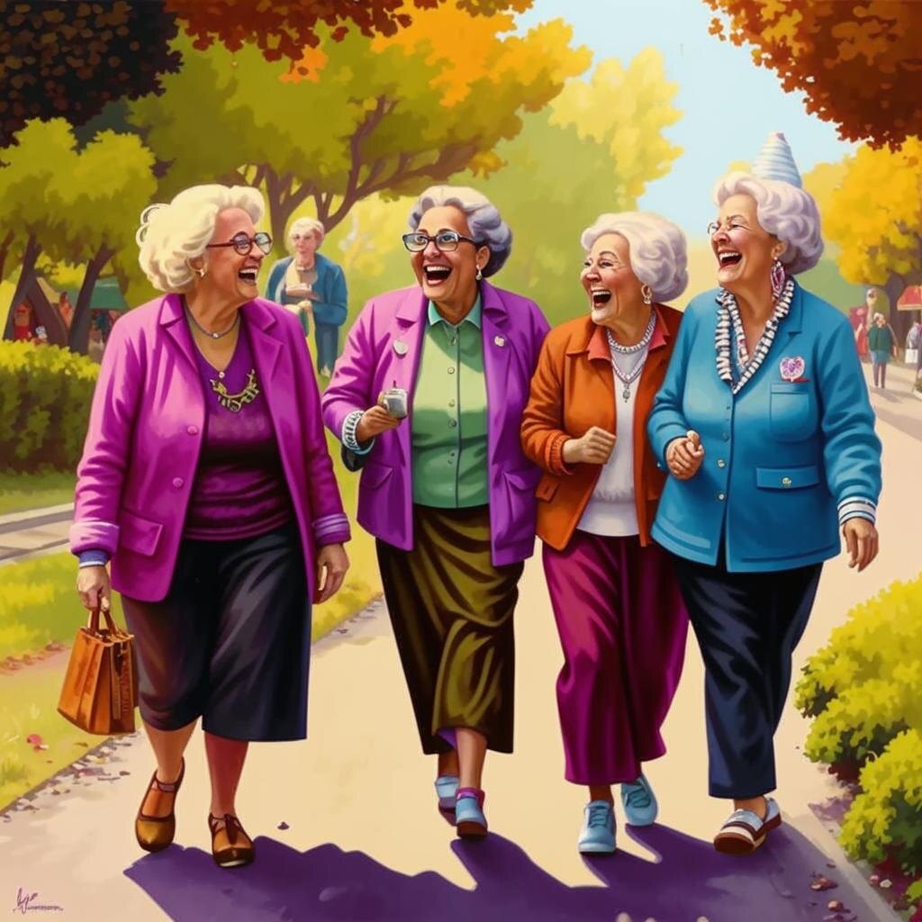 Жизнерадостные пенсионерки, Кандинский.