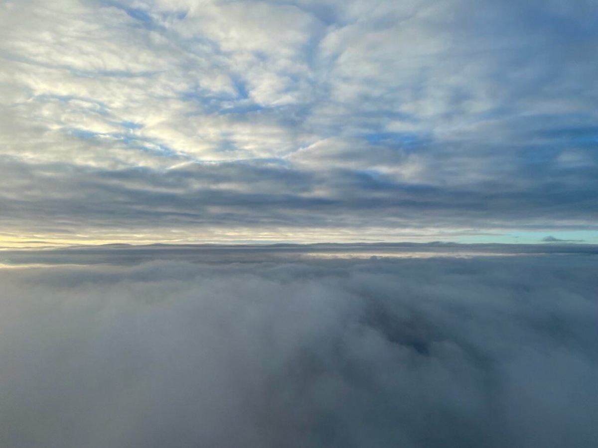 Фото: Максим Бобков. Вид с башни "Лахта Центра", двойная облачность