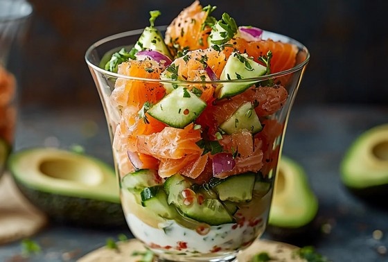     Новогодняя закуска в рюмке за 15 минут