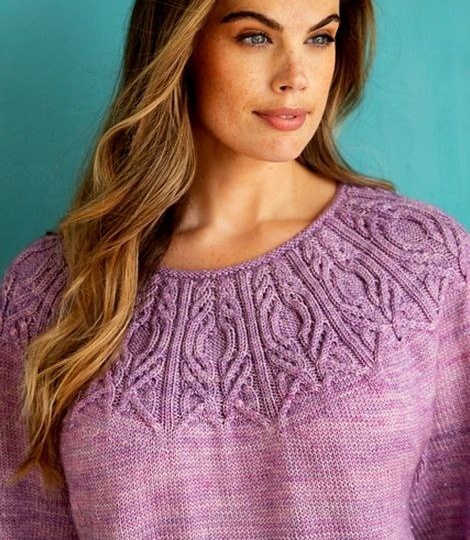 Круглая кокетка, модели со схемами и описанием.