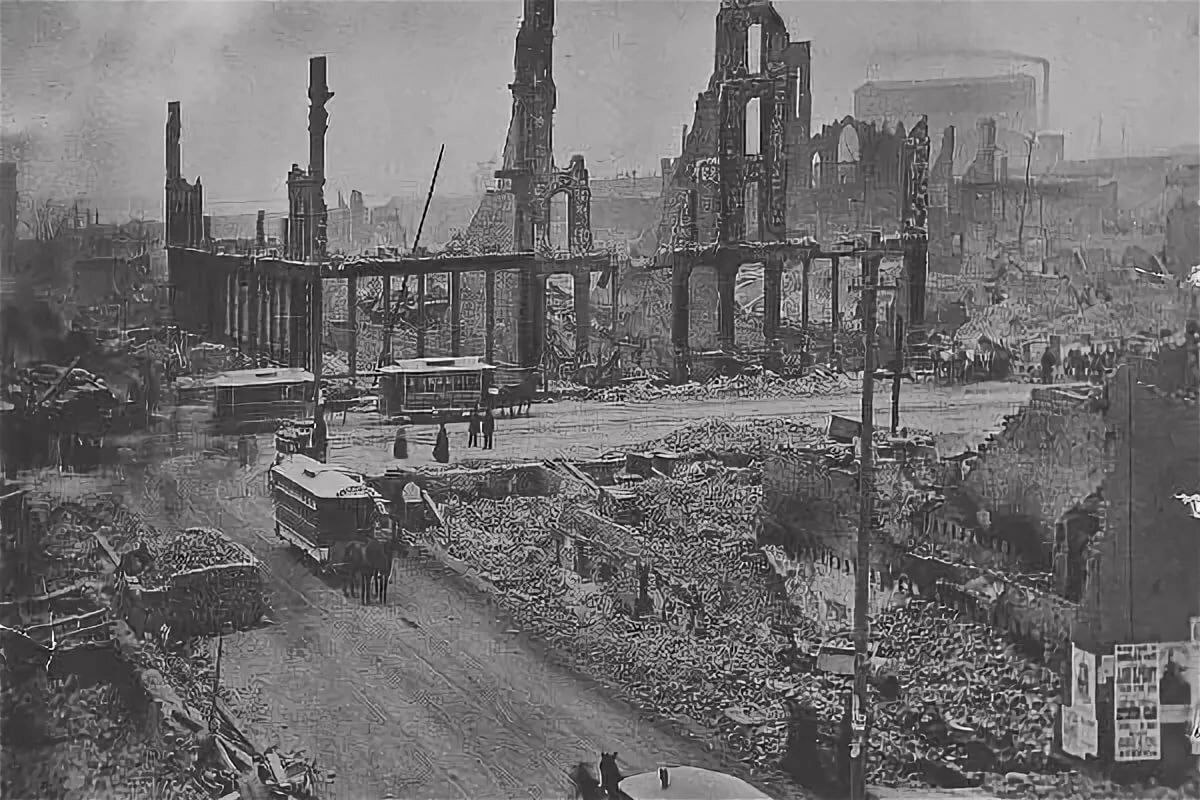 На фото Чикаго якобы после пожара