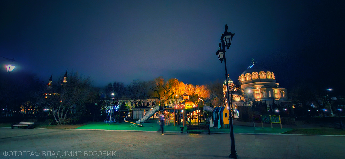 Фото ночной Евпатории 