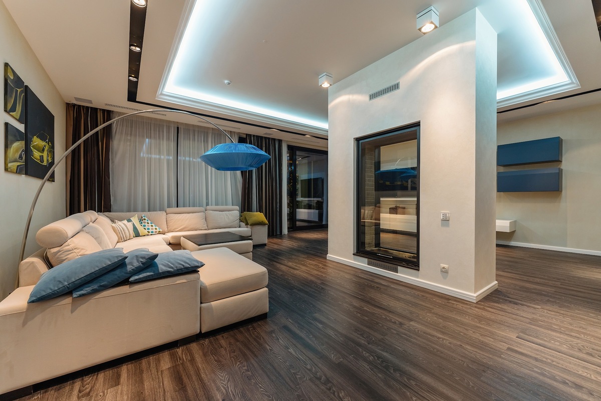 Интерьерное фото гостиной зоны виллы