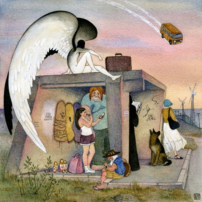 © Екатерина Волжина. Илл. к Артбуку «Старый дом».