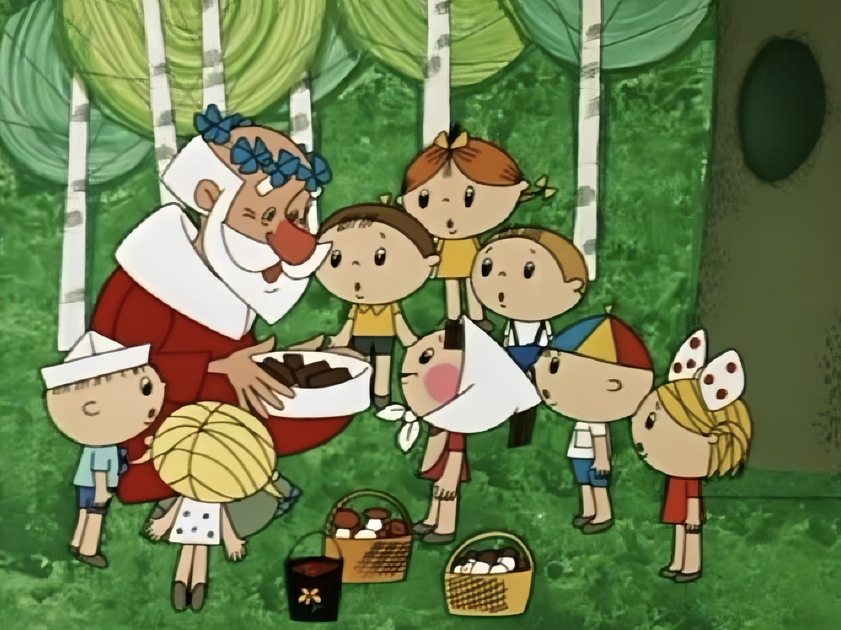 Кадр из мультфильма: "Дед Мороз и лето"