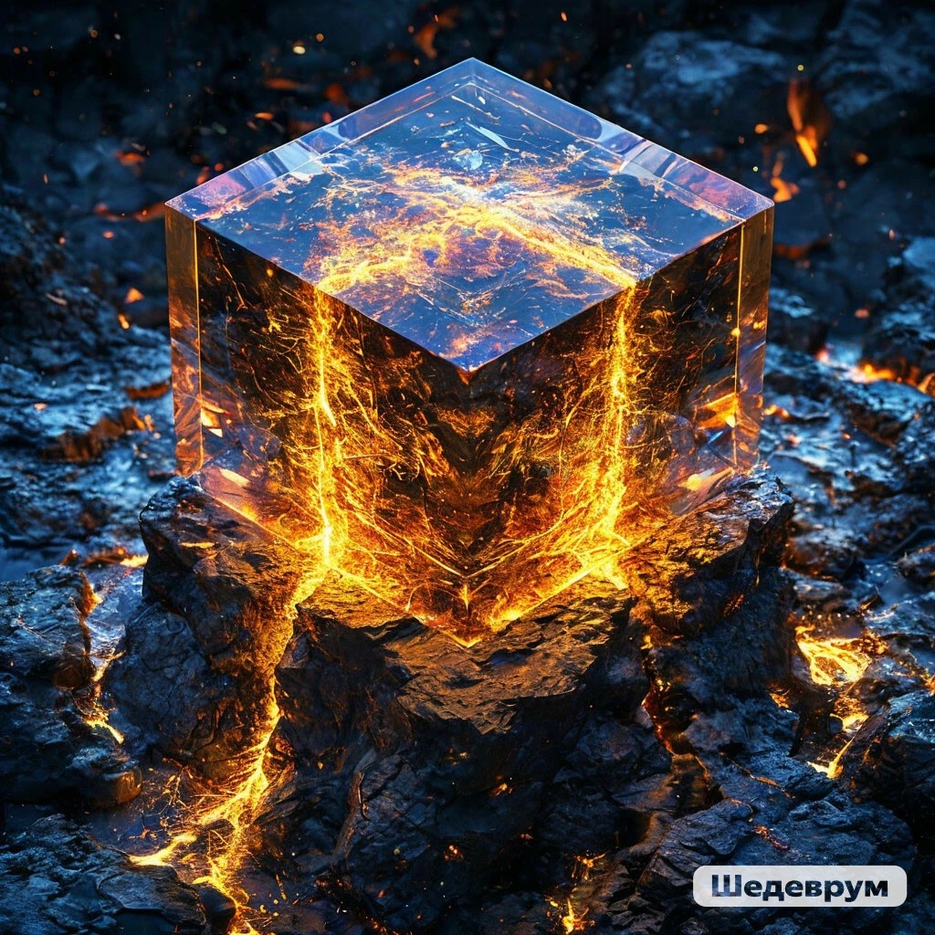 Изображение сгенерировано в нейросети Шедеврум на канале Попутный ветер - куб в огне