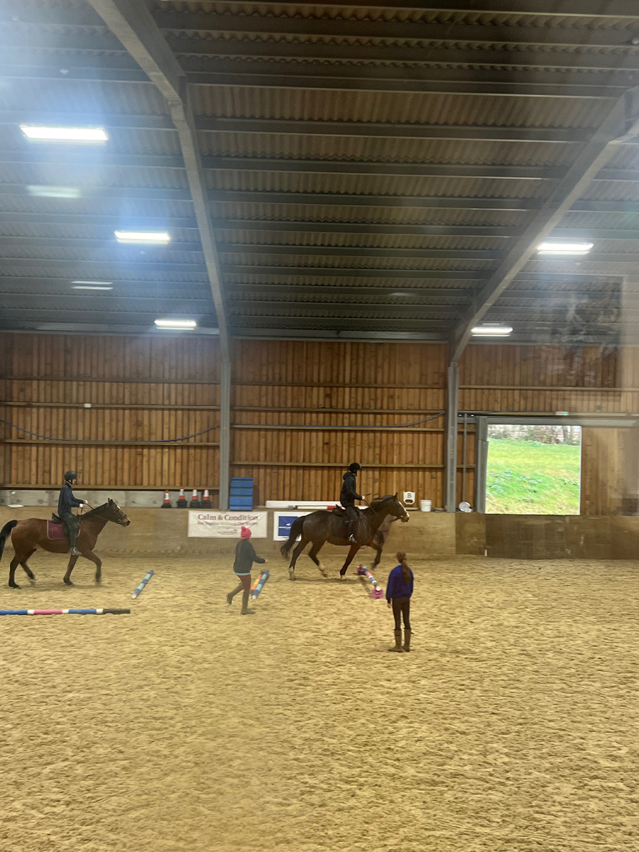 Занятия в манеже. Фотография из личного архива. 