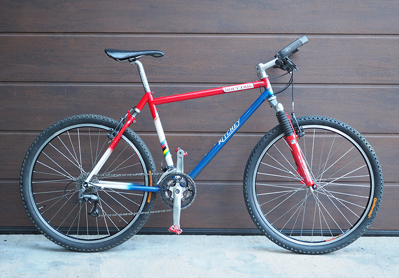 Ritchey SoftTail - горный двухподвесочный велосипед 1997 года выпуска. Из коллекции Веломузея Андрея Мятиева.