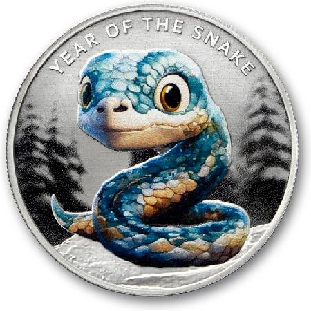 Новогодняя монета «Год Змеи» 2025 года (реверс). Источник: sberbank.com