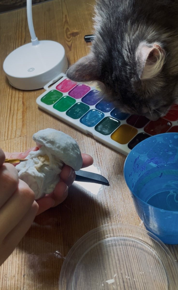 Начало раскрашивания 