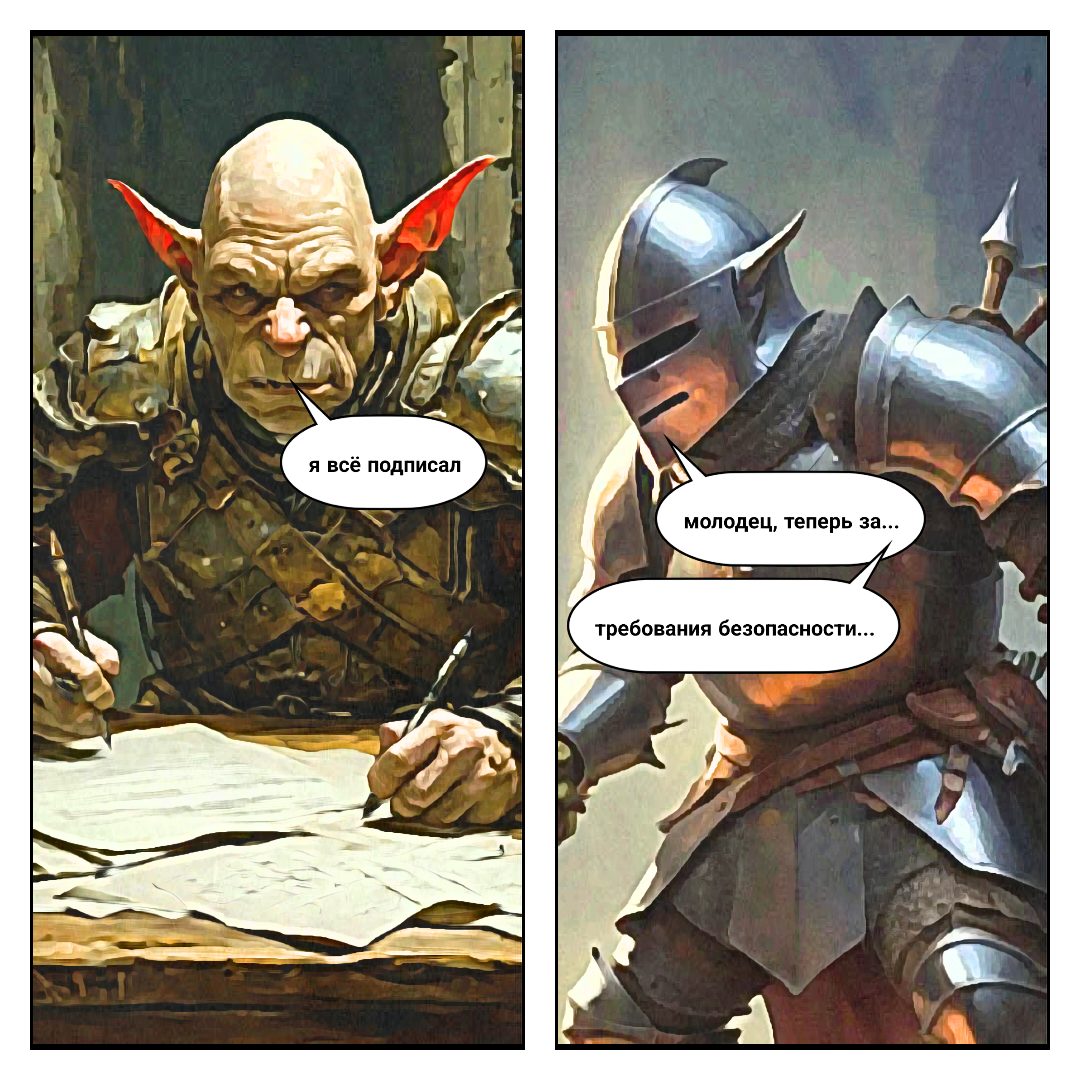 А ещё нужно за доведение Свитков и пергаментов до всех -  гоблинов расписаться... 