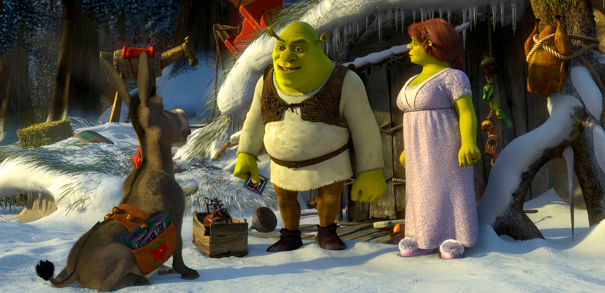 Кадр из мультфильма: "Шрек мороз, зеленый нос"