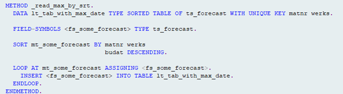 Рис. 2 Группировка с максимальной датой с помощью сортировки