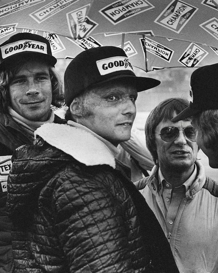 Джеймс Хант, Ники Лауда и Берни Экклстоун © из открытых источников