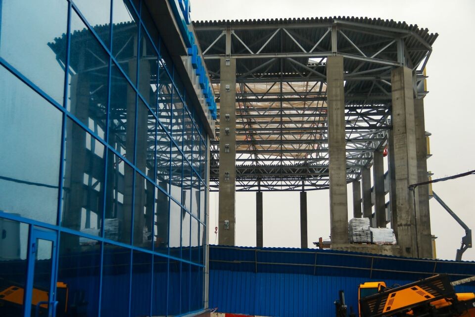    Строительство нового терминала аэропорта Барнаула. Октябрь 2024 года. Источник: Виталий Барабаш