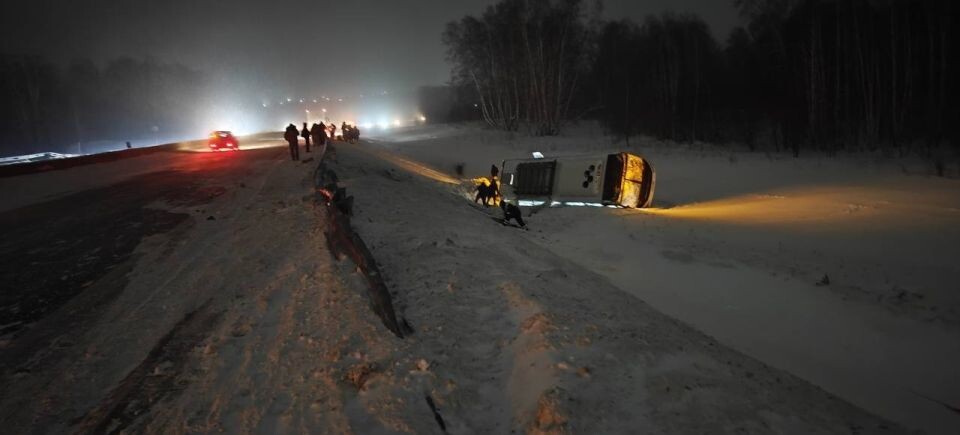    Авария с автобусом под Новосибирском. Источник: МВД по Новосибирской области