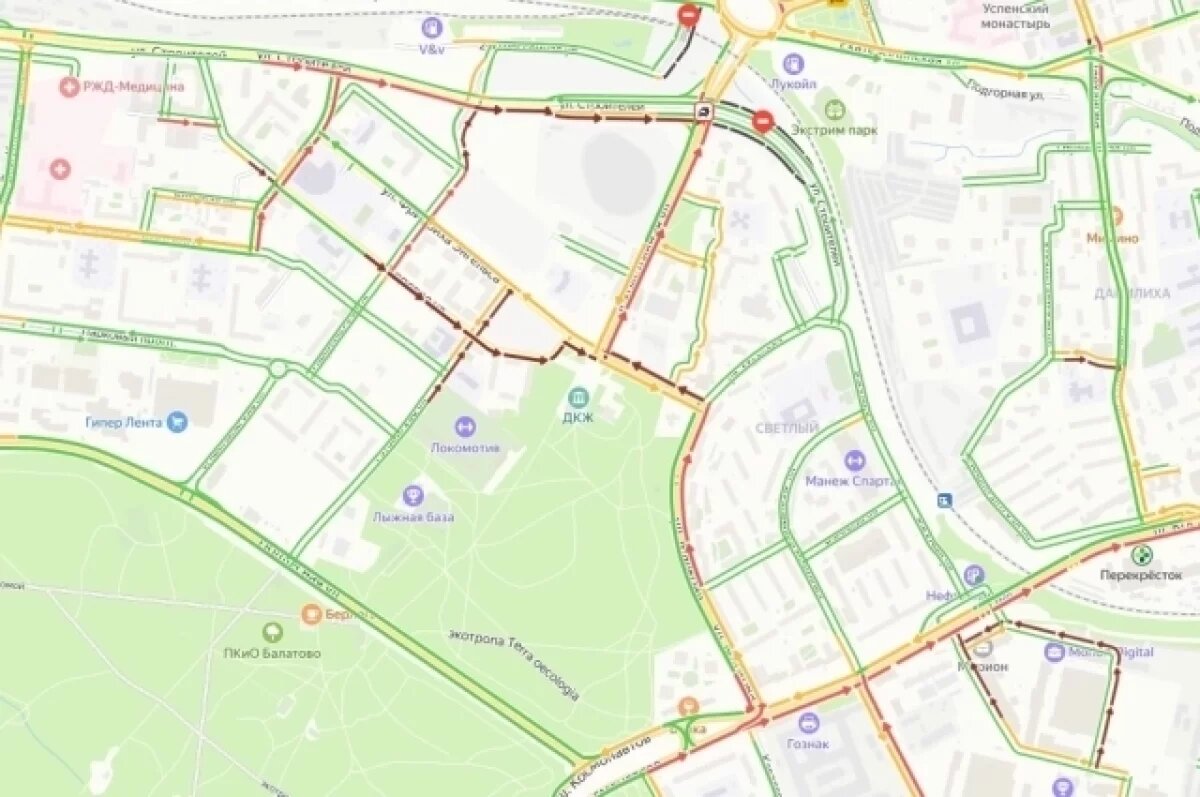    Движение в районе ДКЖ оказалось парализовано утром 12 декабря в Перми