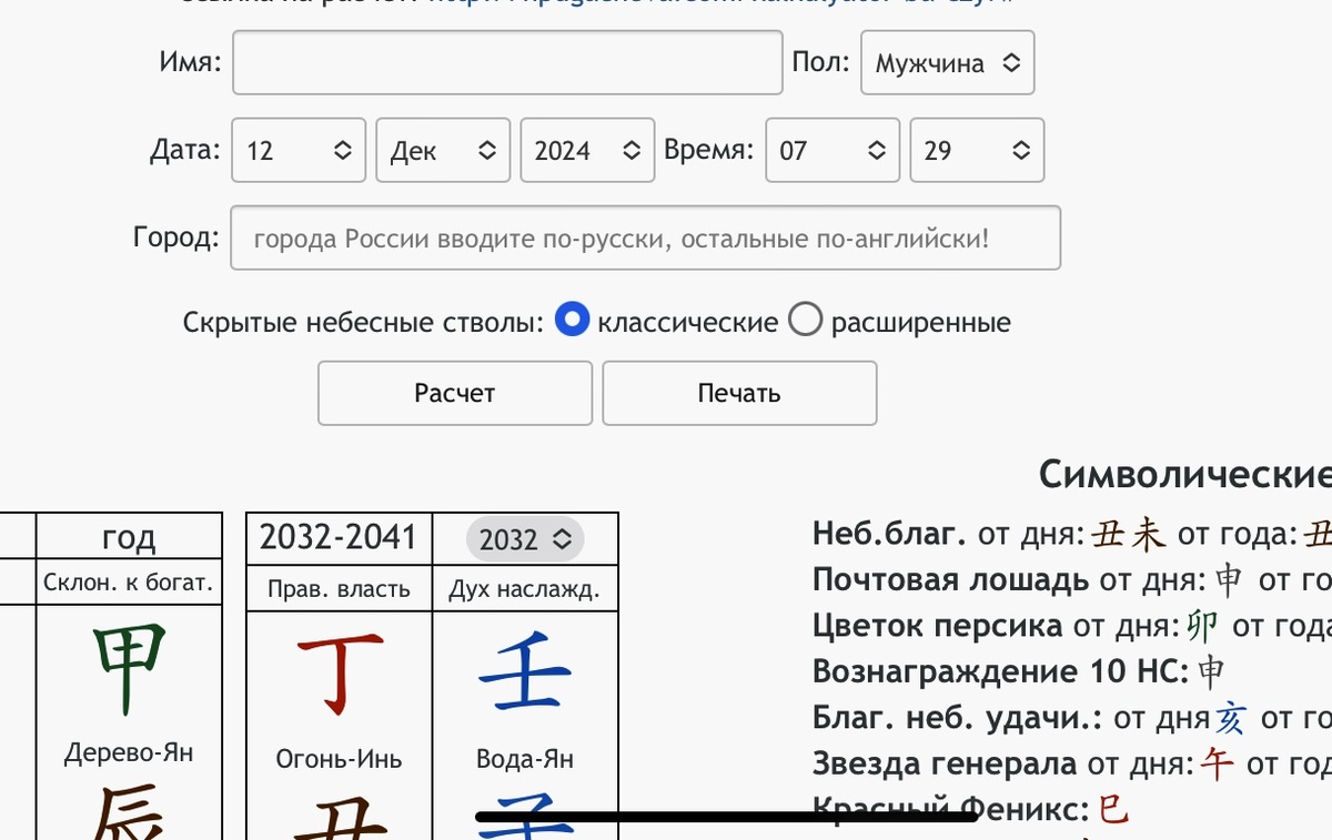 Внесение информации о себе