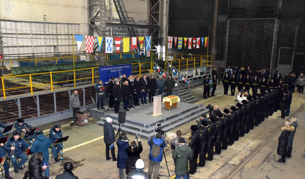 В Благовещенске заложили два пограничных сторожевых корабля проекта 02870 / Фото: судостроительный завод имени Октябрьской революции  📷
