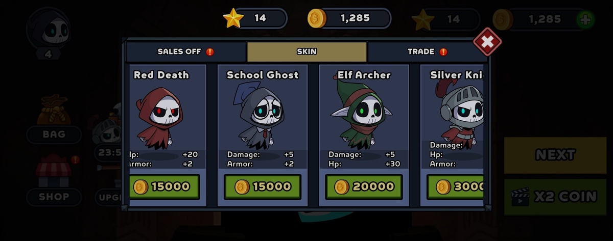 Магазин скинов для жнеца.