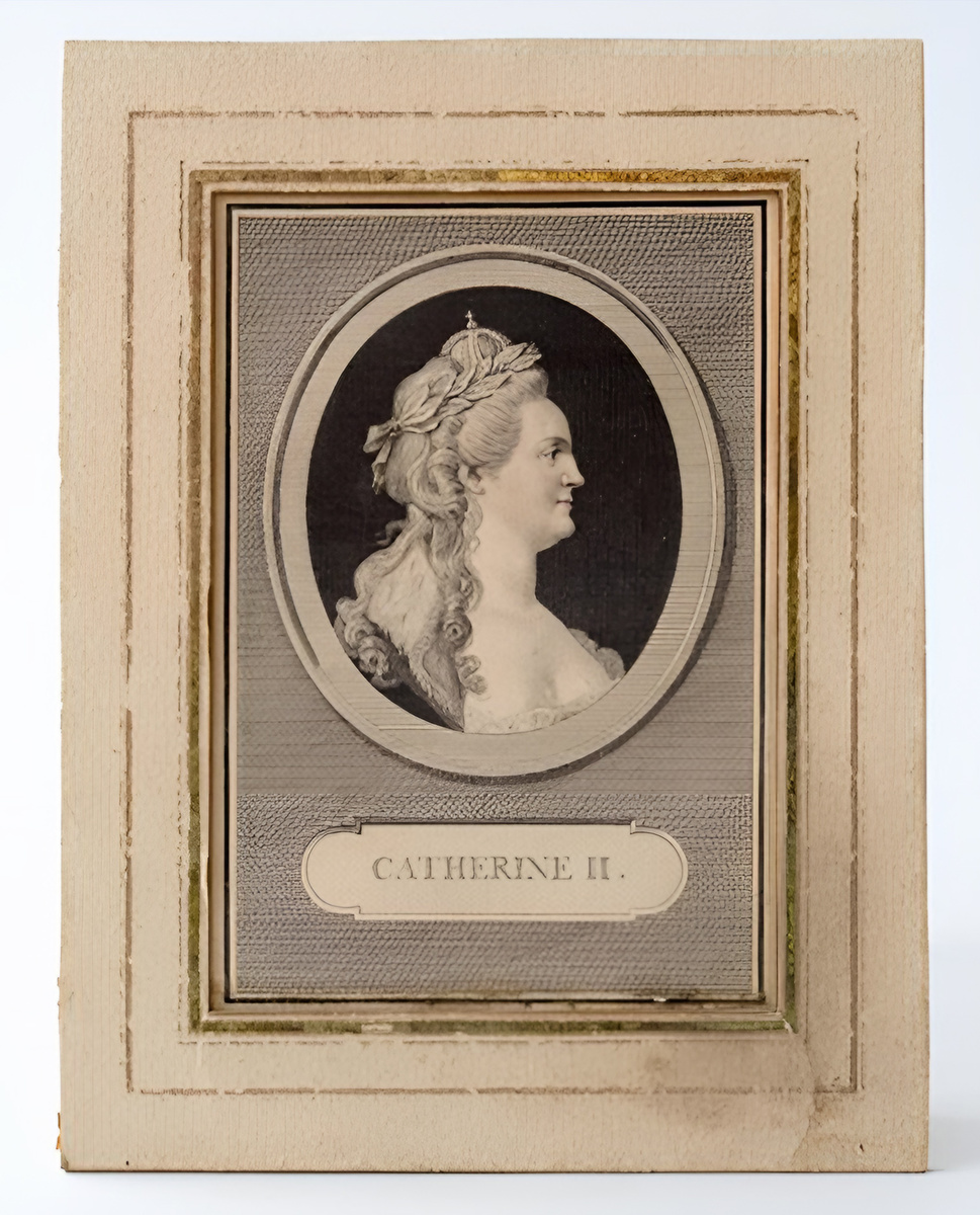 Гравюра «Екатерина II», Огюстен Сент-Обен. Из коллекции ГМЗ «Царское Село»