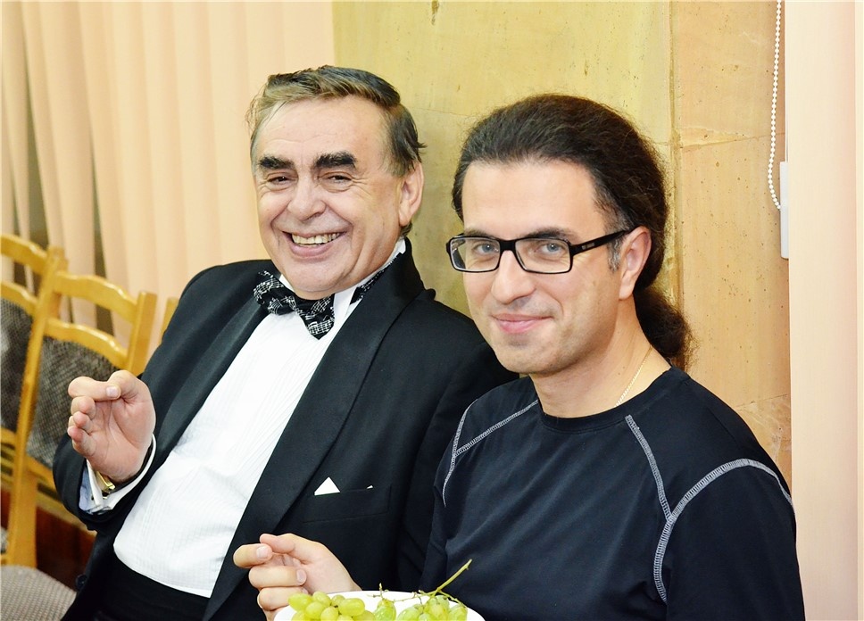 Народный артист СССР М.И. Мунтян и А. Матусевич, Кишинёв, 2012 г.