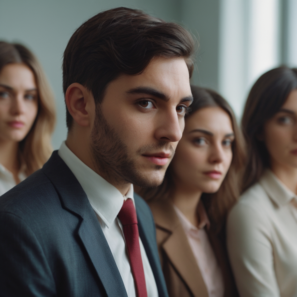 Неуверенный в себе мужчина